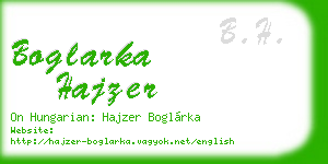 boglarka hajzer business card
